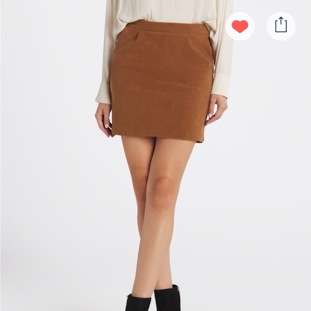 Gilli Tan Mini Skirt - Picture 2 of 5